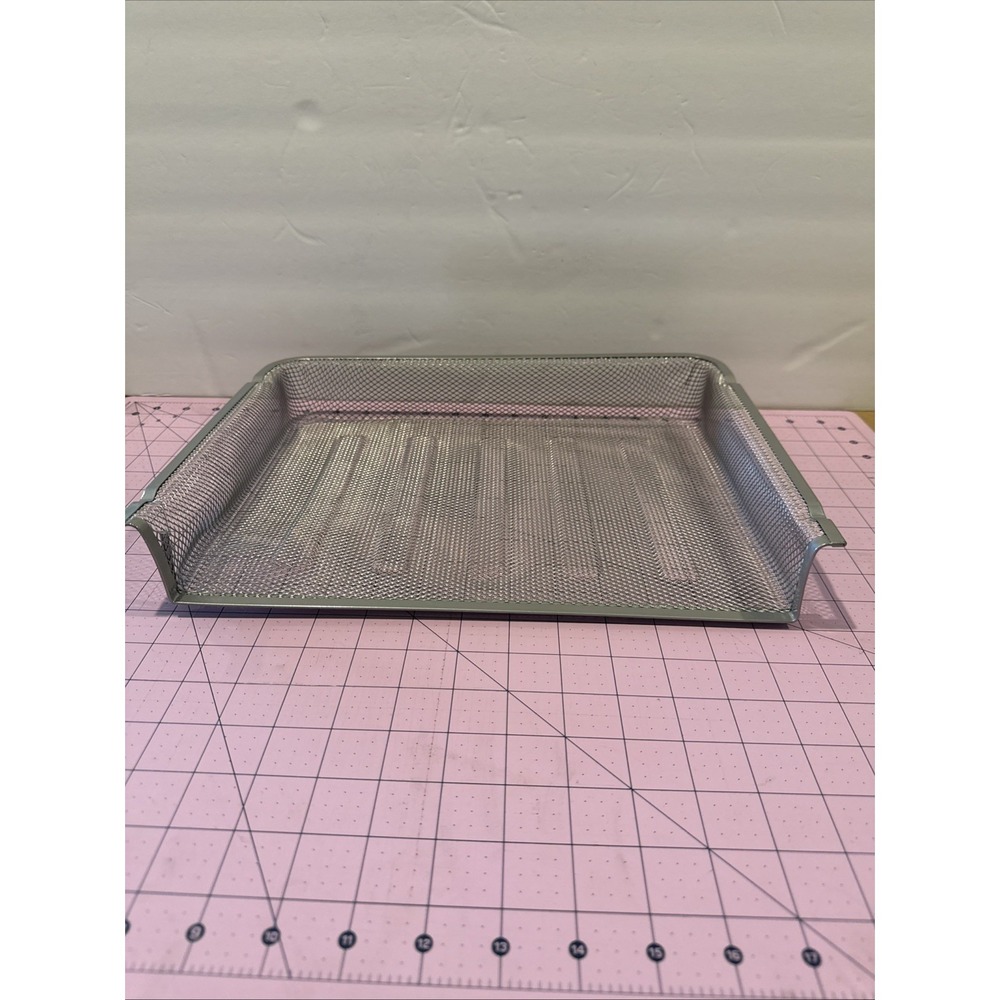 Metal Mesh Single Tray Letter Size Silver Desktop Letter‎ Tray